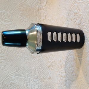 Retro Storehouse Cocktail Tumbler Mixer Drink Shaker with Revolving Recipe List